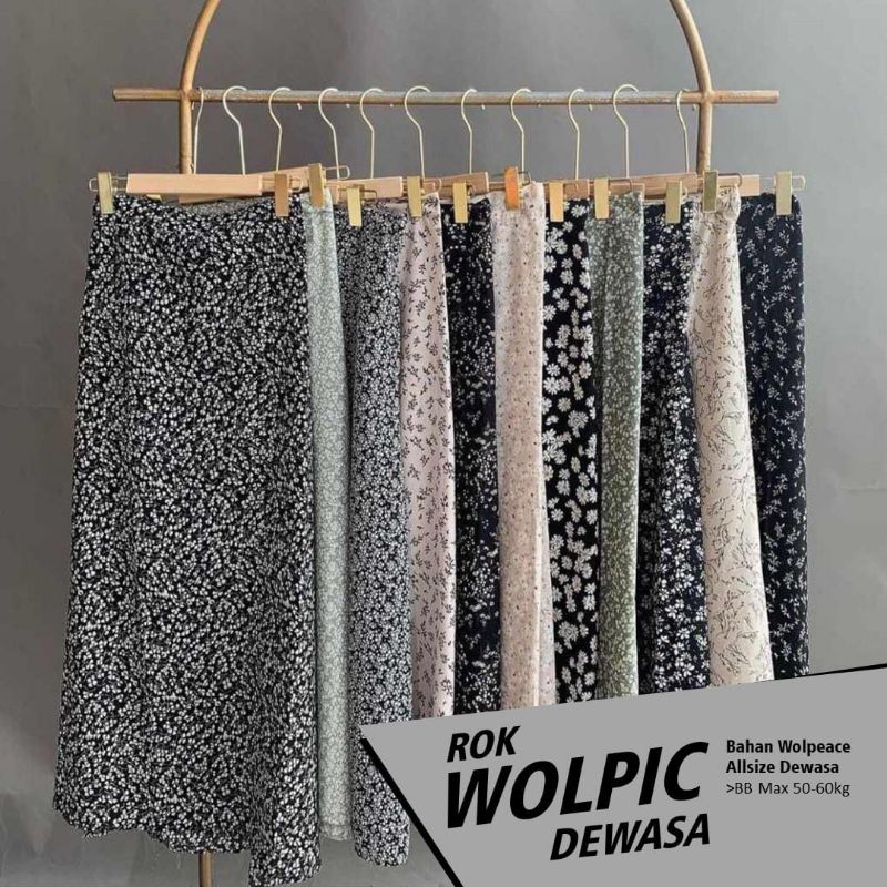 Jual Rok Floral Skirt Korean Style/Rok Wanita Dewasa Kekinian/Rok Motif ...