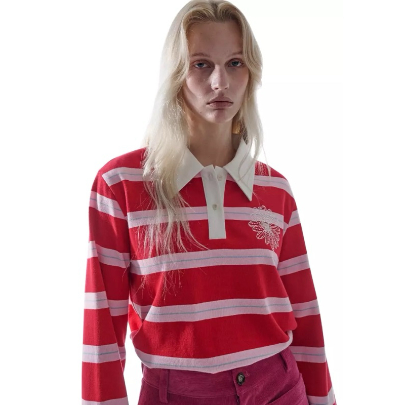 Mardi Mercredi Rugby Shirt Stripe Flower: Playful