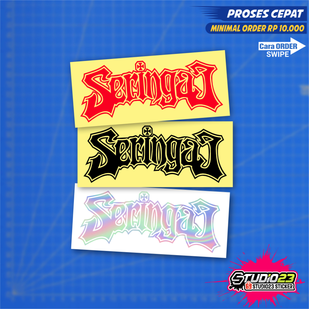 Jual Stiker Seringai Band metal, Cutting Sticker Hologram | Shopee ...