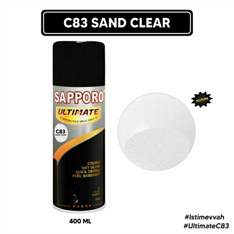 Jual #MAU# Cat Semprot Sapporo Ultimate C83 Sand Clear 400ml Vernis ...