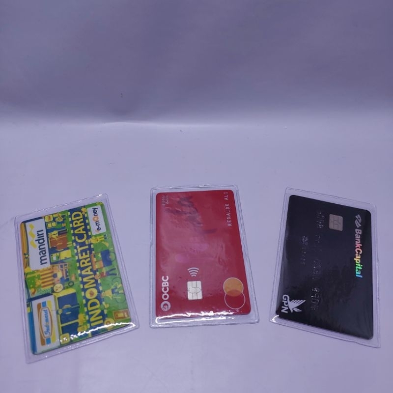 Jual Plastik cover sampul sarung Pelindung Kartu ATM / KTP / SIM ...