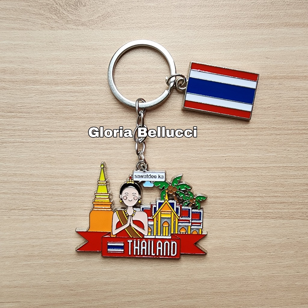 gantungan kunci thailand bangkok souvenir oleh oleh negara thai sawadikap tuktuk
