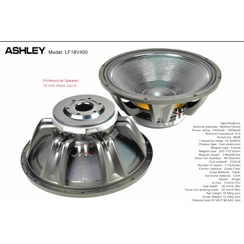 Jual Speaker Ashley 18inch LF18V400 18 V400 18V400 18” 18in woofer