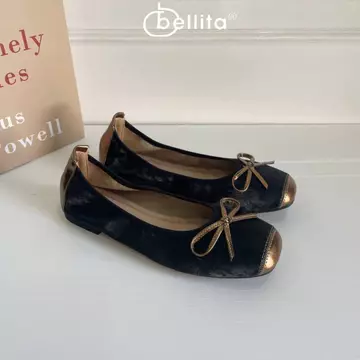 Bellita 816 1 Suede Bowed Flat Shoes Wanita Multicolor