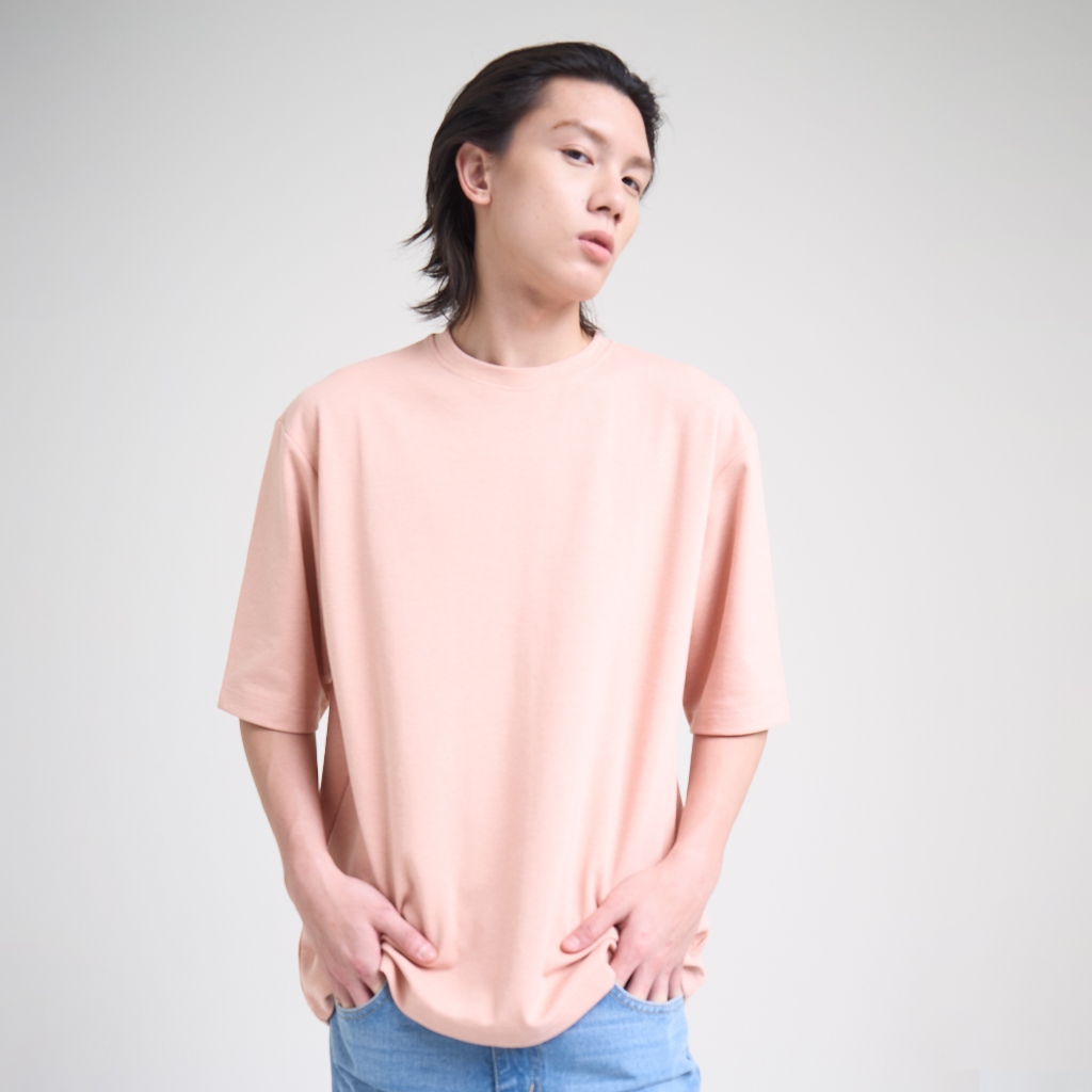 Jual M231 T-Shirt Ponte Polos Oversized Pendek Dusty Pink 0756D ...