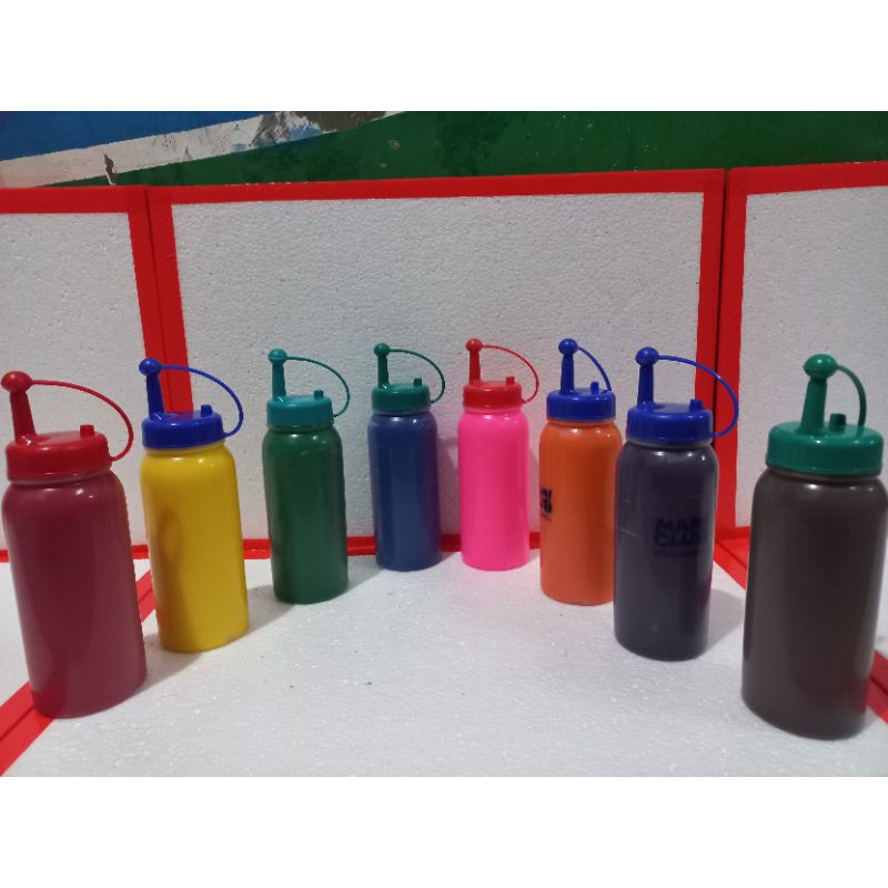Jual cat lukis styrofoam botol 350ml (merah,kuning,hijau,biru,pink ...