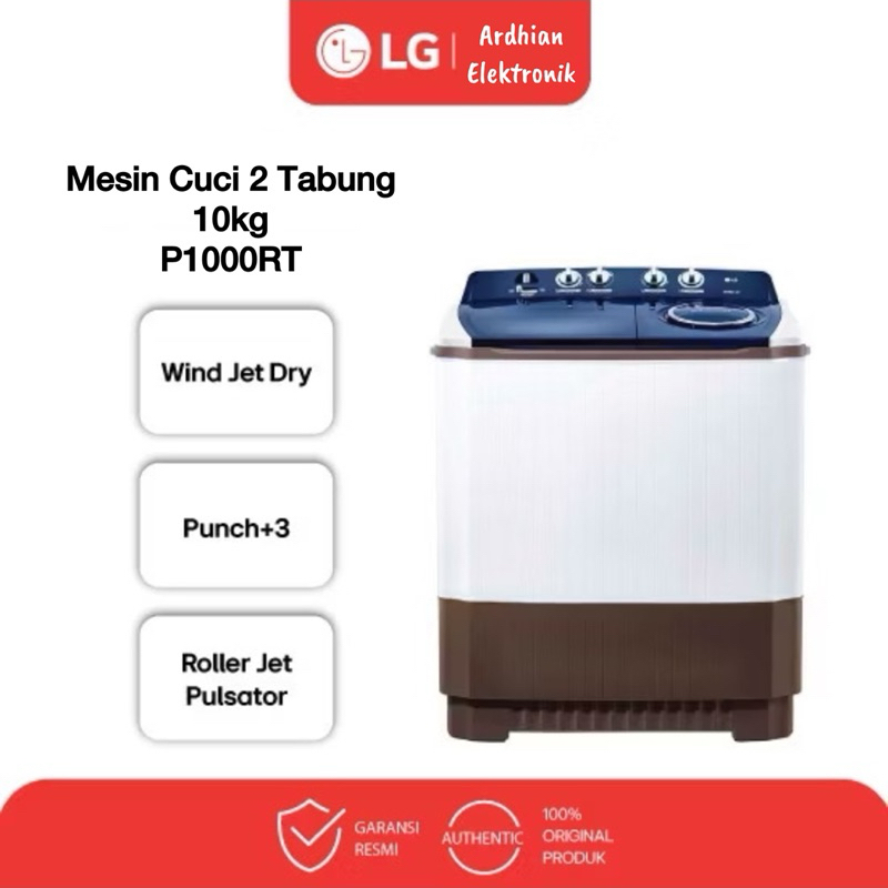 Jual MESIN CUCI LG P1000 RT / RTM 2 TABUNG 10 Kg | Shopee Indonesia