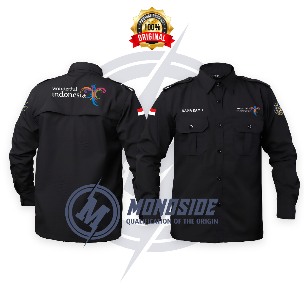 Jual KEMEJA PDL PDH LENGAN PANJANG WONDERFUL INDONESIA PARIWISATA ...