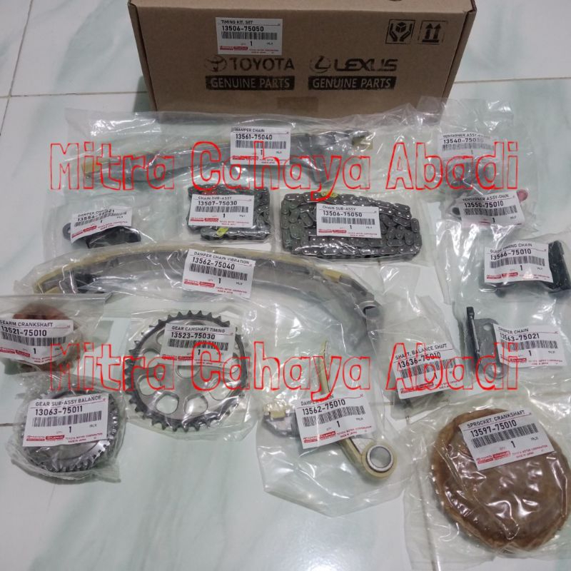 Jual Timing chain set Rantai keteng Fortuner 2.7 2.700cc 2700cc 2TR ...