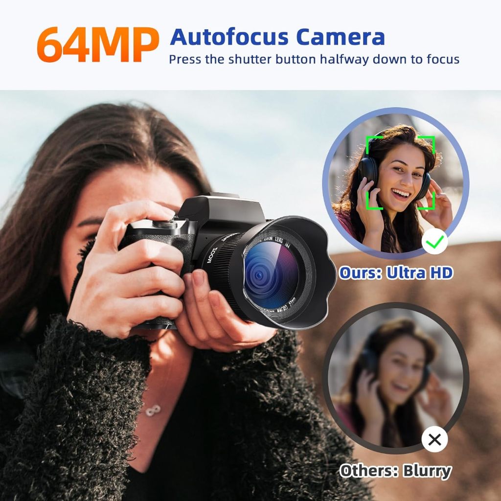 Jual TEEKA 64MP 4K Kamera Digital WiFi Layar Sentuh 4 inci 16X Digital ...
