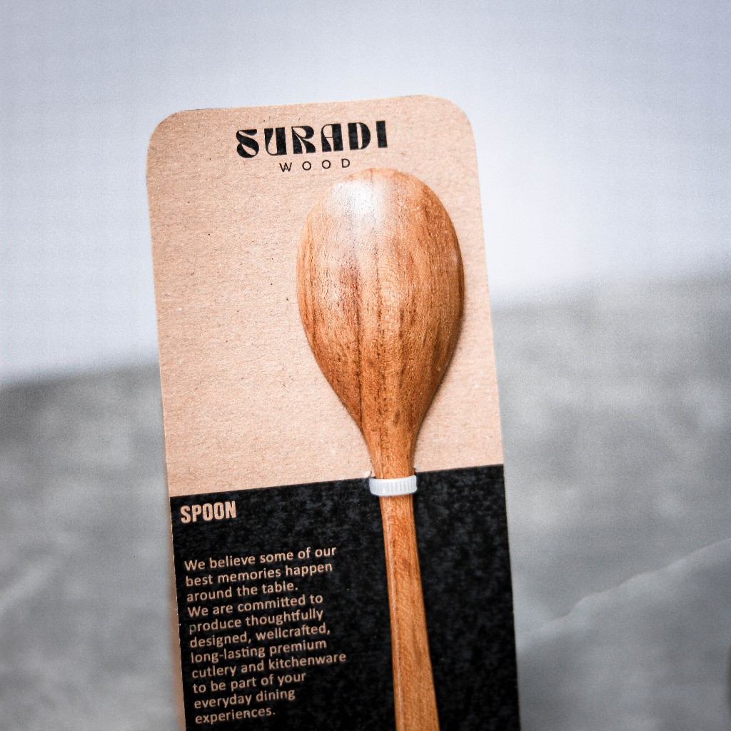 Jual Suradi Sendok Makan Kayu Jati / Wooden Spoon | Shopee Indonesia