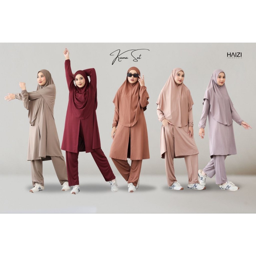Jual Kama Set By Haizi One Set Atasan Dan Bawahan Bahan Spandek Sporty ...
