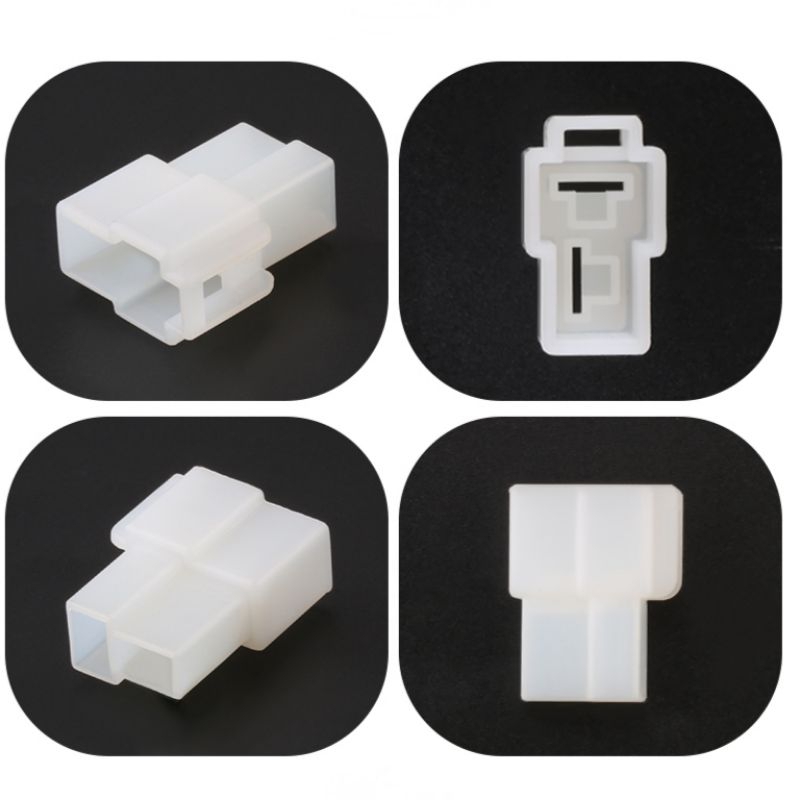 Jual Socket Soket 2 Pin MALE Besar Warna PUTIH Kosongan Tanpa Skun ...
