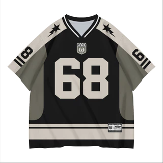 FORCEFIT Jersey Streetwear Number 68 / Jersey Olahraga / NFL / Jersey Casual  / Retro ‎/ Vintage