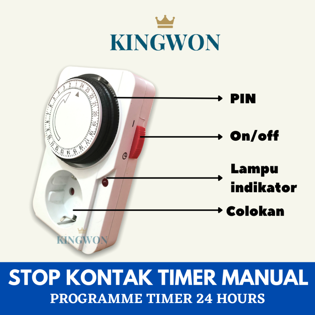 Jual STOP KONTAK TIMER ANALOG 24 JAM TIMER LISTRIK MANUAL ANALOG TIMER ...