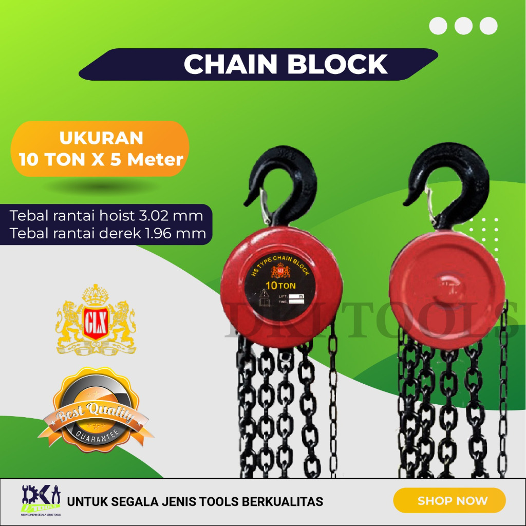 Jual Chain Block/Takel 10ton X 5meter | Shopee Indonesia
