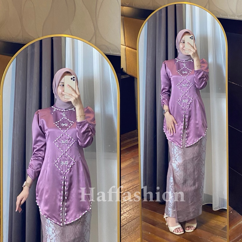 Jual ALIYAH Set Kurung Melayu Rok Songket Setelan Baju Kondangan Modern ...