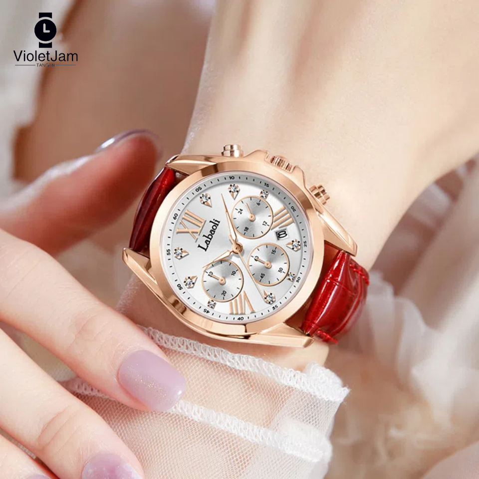 Jual Jam Tangan Labaoli Wanita Kulit Anti Air Original Kuarsa Tahan ...