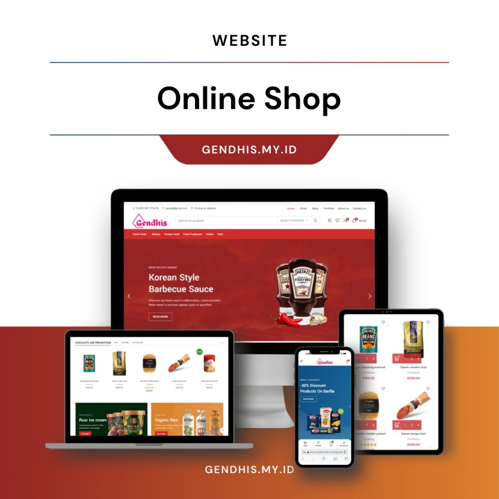 Website Online Shop Toko Online Custom Siap Pakai