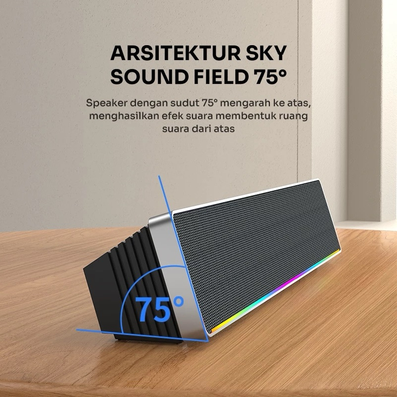 Jual Robot RB680 Soundbar Speaker Portable Bluetooth 5.3 10W with RGB ...