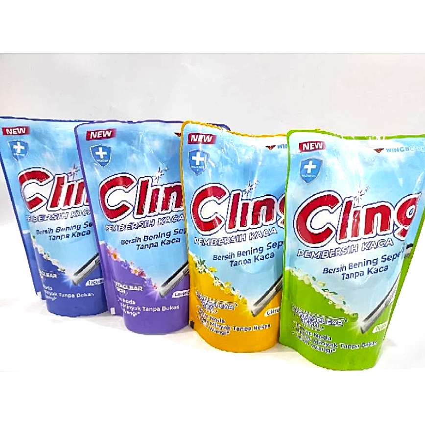 Jual Cling Pembersih Kaca Refill Pouch Ml Kemasan Baru Shopee