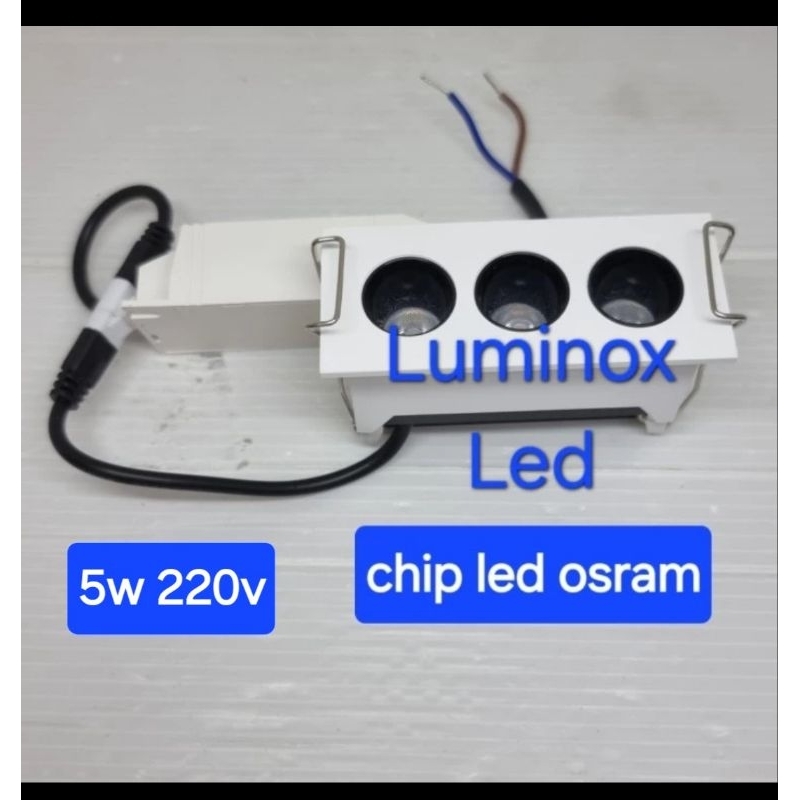 Jual downlight linear light 3mata chip osram 5w 5watt / spotlight led ...