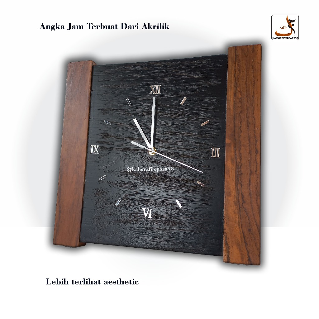 Jual Jam Dinding Aesthetic Kayu Jati, Jam Dinding Unik Minimalis Rustic ...