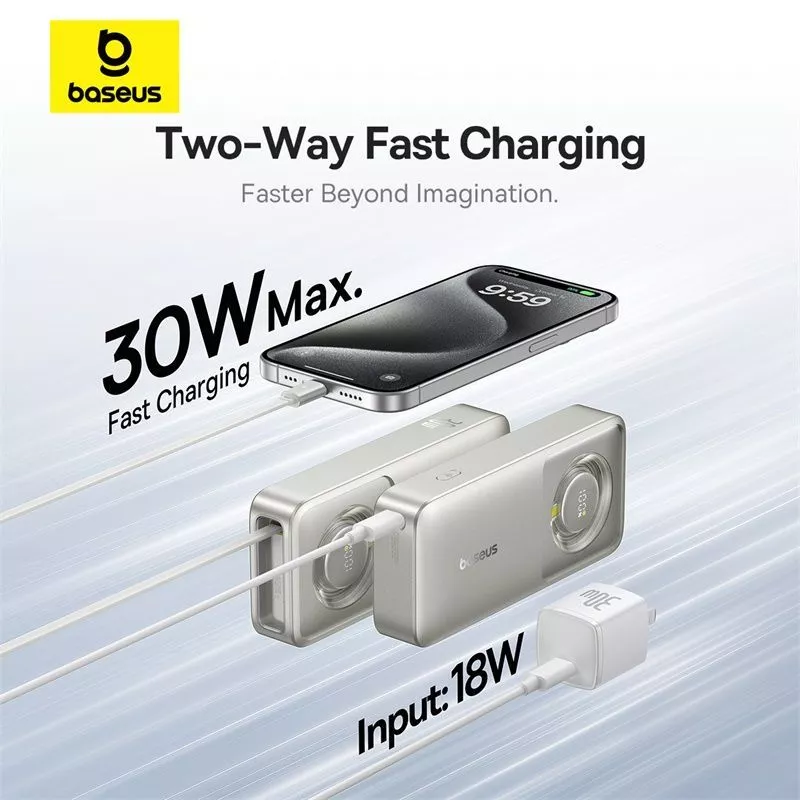 Baseus Powerbank Free2Pull 20000mAh 65W Power Bank with Retractable Cable 20000mAh 65W