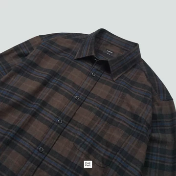 NUEFELT Kemeja Flanel Pria Lengan Panjang Hokkaido