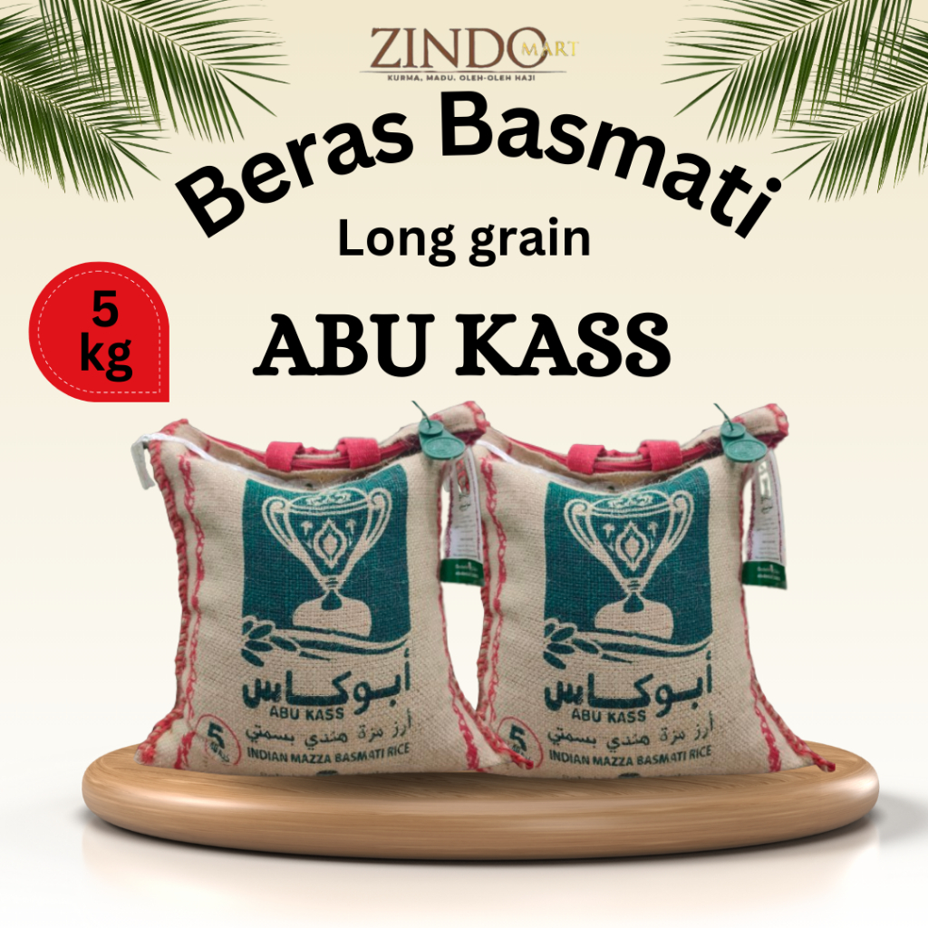 Jual BERAS BASMATI ABU KASS 5KG/BASMATI RICE ORIGINAL | Shopee Indonesia