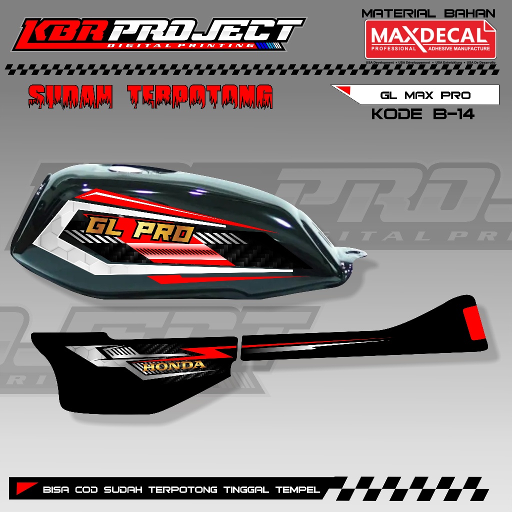 Jual [COD] Stiker GL MAX/PRO striping GL MAX/PRO motor HONDA motor ...
