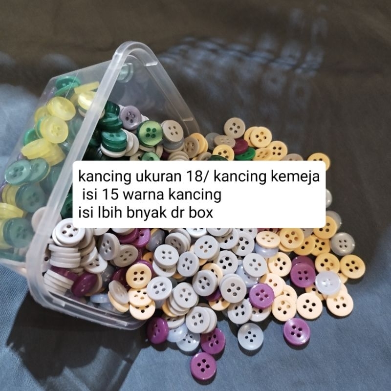 Jual SET KANCING BAJU BOX KOTAK ISI 20 LUSIN (WARNA BISA BERUBAH SESUAI ...