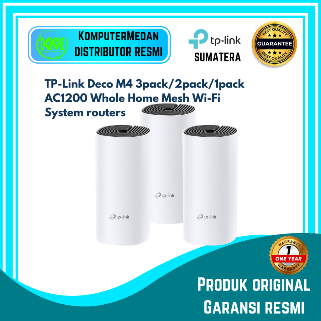 Jual TP-Link Deco M4 3pack/2pack/1pack AC1200 Whole Home Mesh Wi-Fi ...