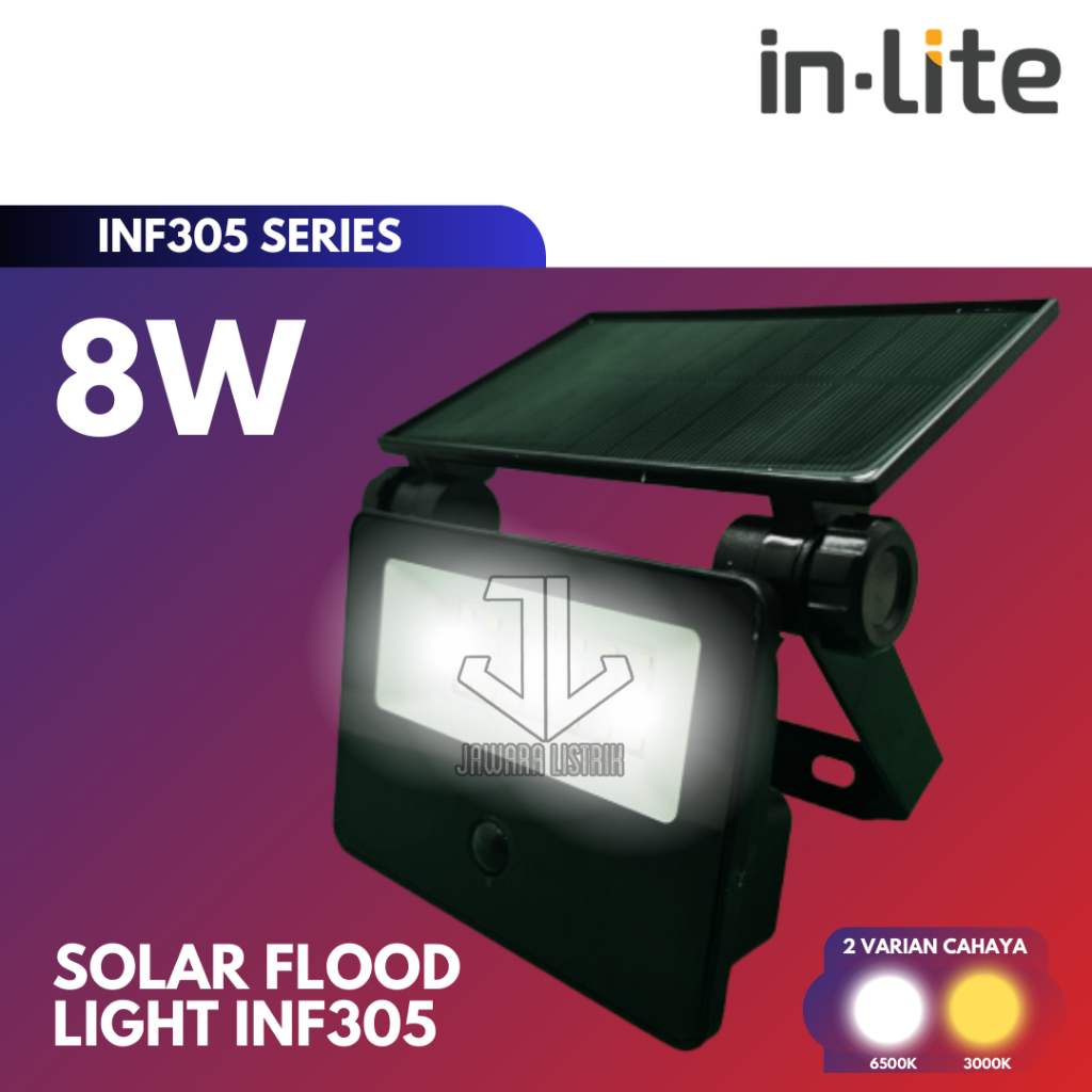 Jual INLITE LAMPU SOROT INF305 IN-LITE FLOOD LIGHT EMERGENCY SOLAR 8 ...