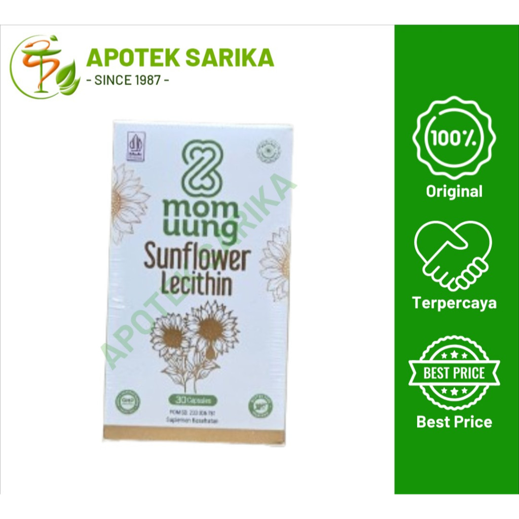 Jual Mom Uung Sunflower Lecithin isi 30 Kapsul - Membantu Melancarkan