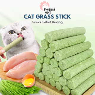 [Premium Quality] Cat Grass Stick - Snack Kucing Campuran Catnip, Ayam, Minyak Ikan, Vitamin Untuk Menjaga Kesehatan Pencernaan, Kesehatan Bulu dan Menambah Nafsu Makan Anabul Serta Mencegah Muntah Karena Hairball Atau Bola Bulu