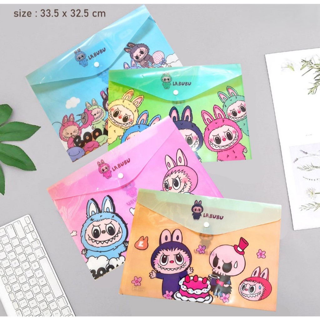 Jual Map Kancing File A4 Labubu / Folder Map A4 Motif Labubu / Folder ...