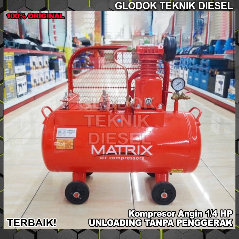 Jual Matrix Kompresor Angin 1/4 HP 30 Liter + Engine Penggerak Bensin 6 ...