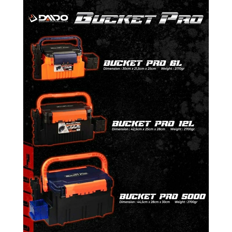 Jual Tackle box DAIDO BUCKET PRO 5000 7000 9000 | Shopee Indonesia
