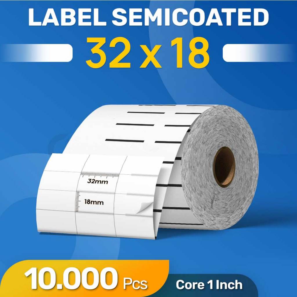 Jual Label Barcode Zebra 32X18 Blackmark Stiker Barcode 32 X 18 Half ...