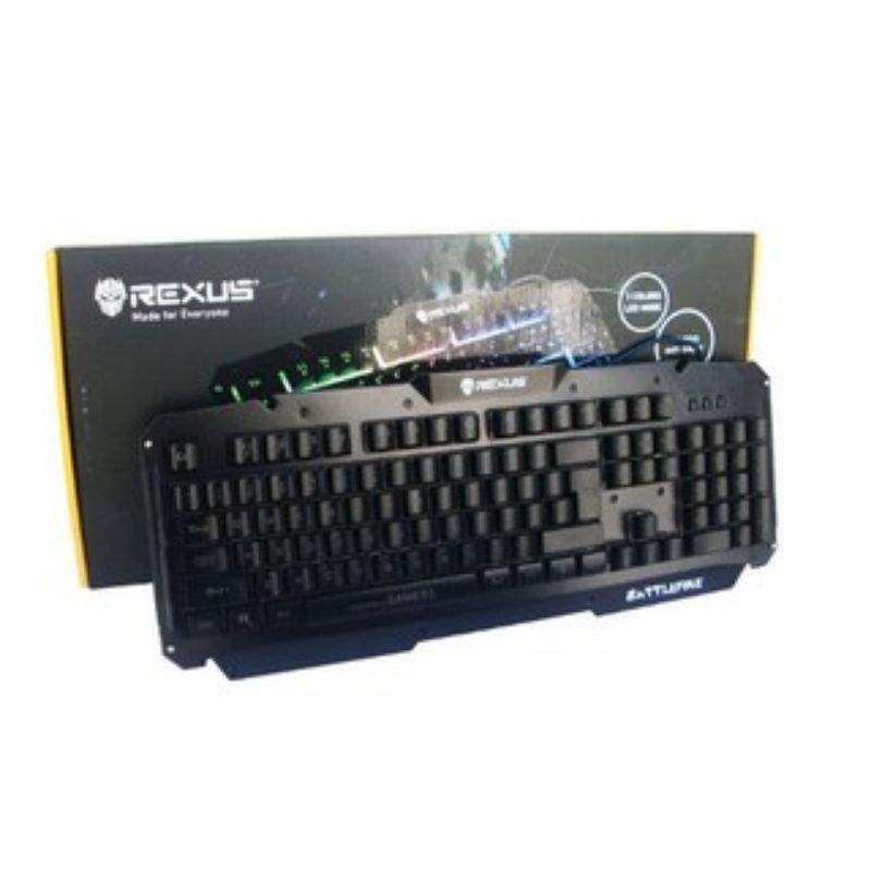 Jual Gaming Keyboard REXUS K9D USB with 3 Colors Rainbow Backlight ...