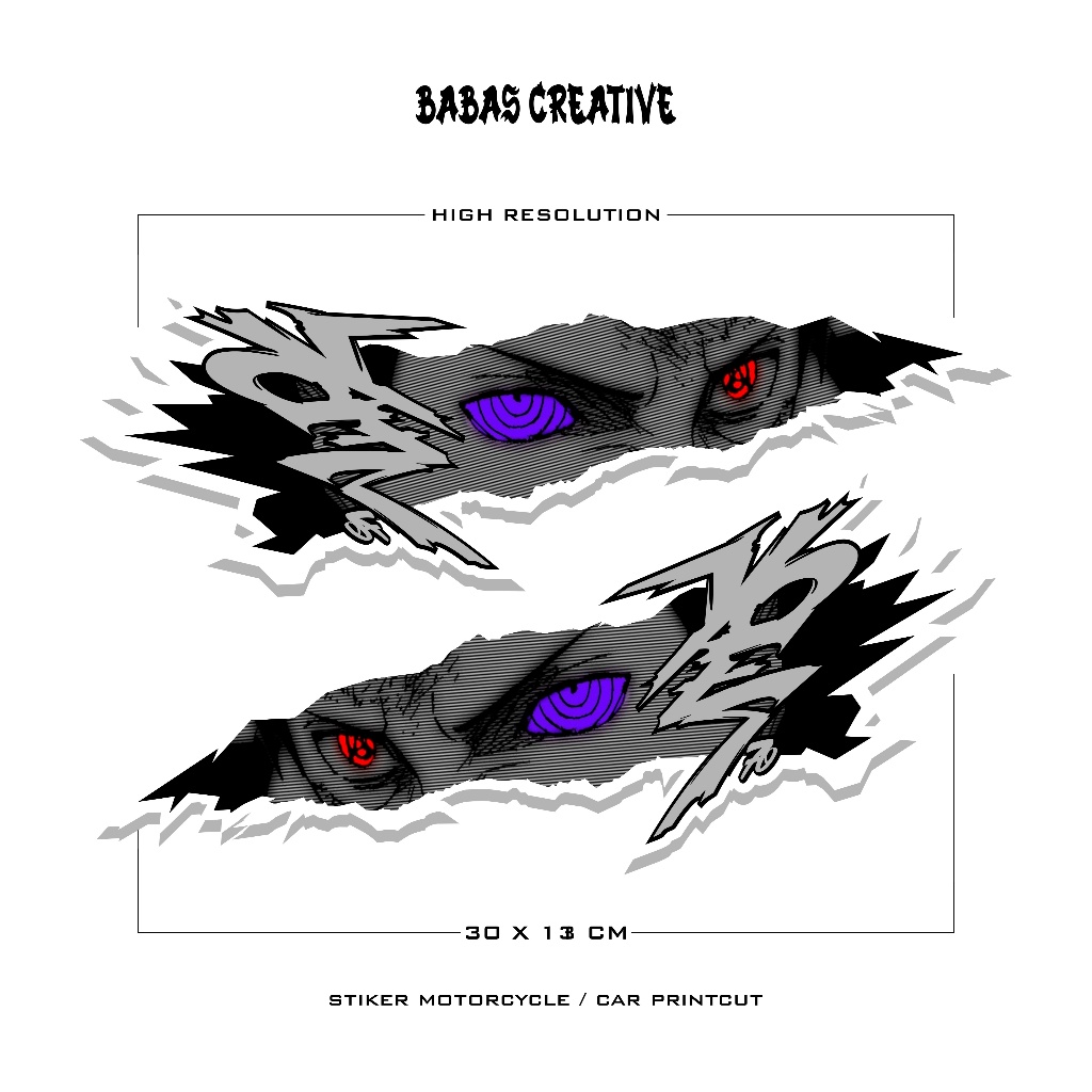Jual STICKER PRINT CUT / STICKER MATA / MOTIF OBITO / STOCK DECALS ...