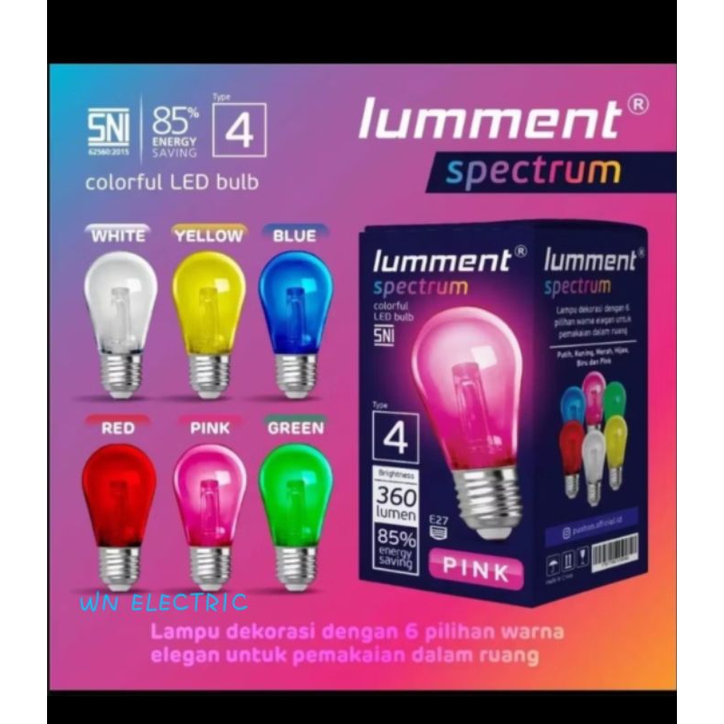 Jual BOHLAM LAMPU LED VARIAN WARNA LUMMENT SPECTRUM DECORASI RUMAH ...