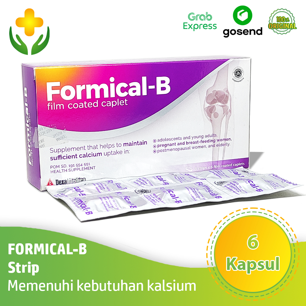 Jual Formical B Strip 6 Kaplet Suplemen Kalsium Ibu Hamil Ibu Menyusui ...