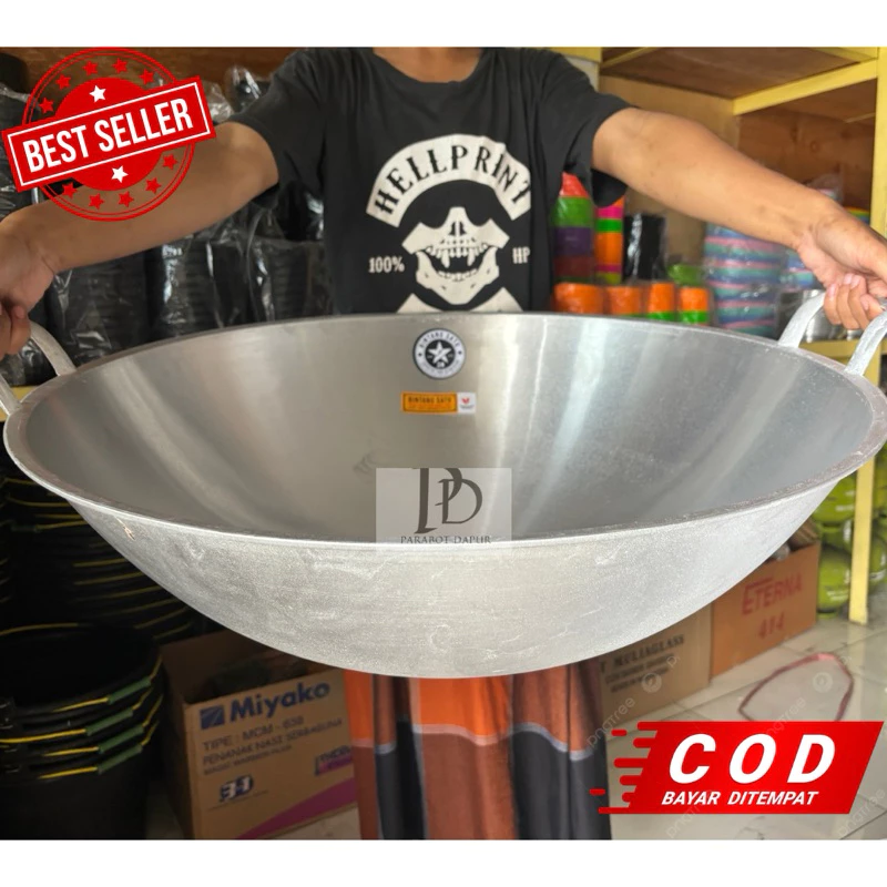 Kuali Wajan Ceper Jumbo Anti Lengket Almunium Tebal