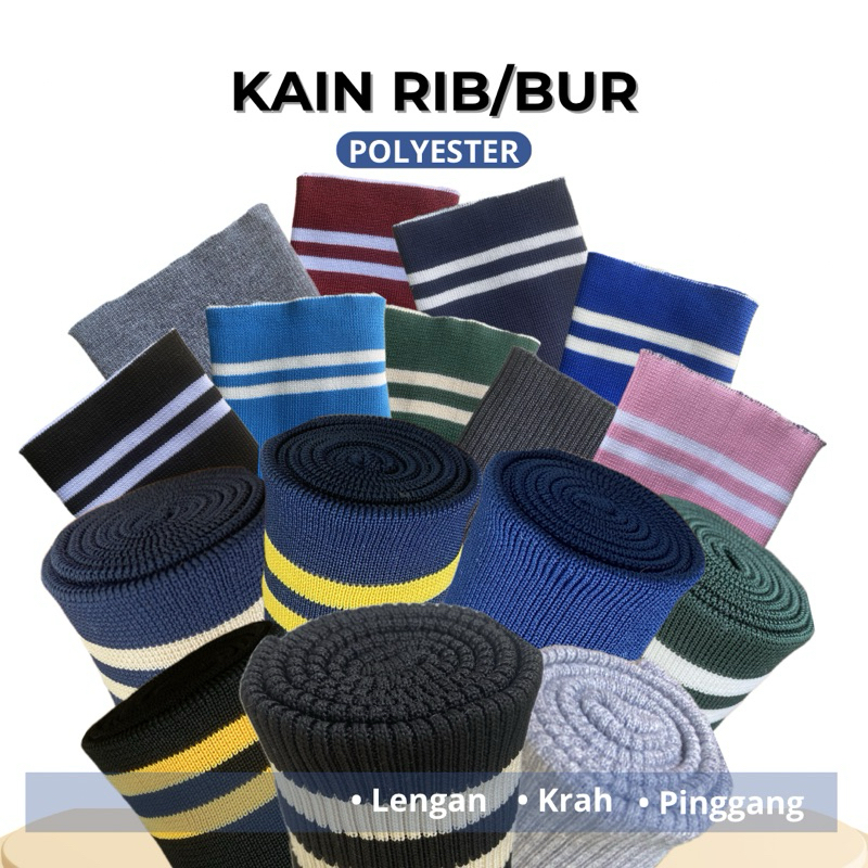 Jual Kain rib bur jaket mengganti rib jaket ecer untuk lengan pinggang ...