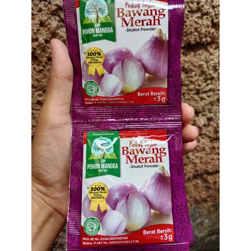 Jual Bubuk Bawang Merah Cap Pohon Mangga 1 Renceng isi 12 sachet ...