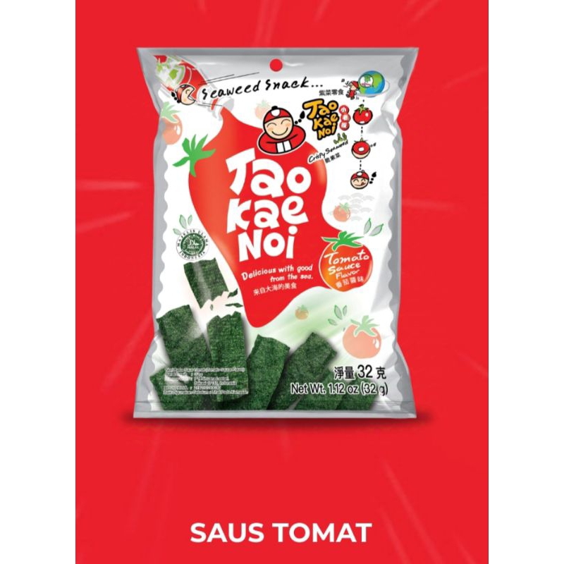 Jual Seaweed Snack Crispy Seaweed Rumput Laut Tao Kae Noi 32 Gram Rasa ...