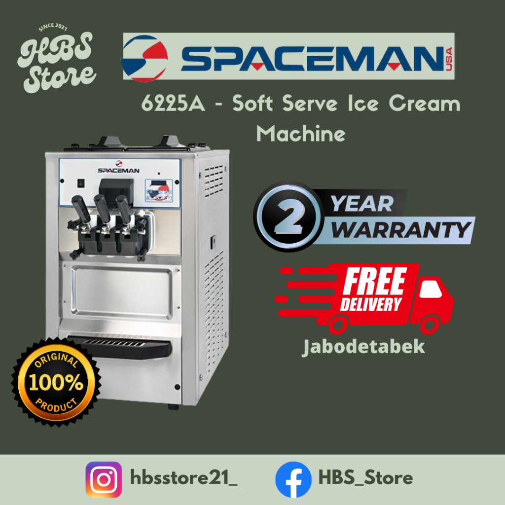 Jual SPACEMAN 6225A Soft Ice Cream Machine, Table Model, Air Pump Feed ...