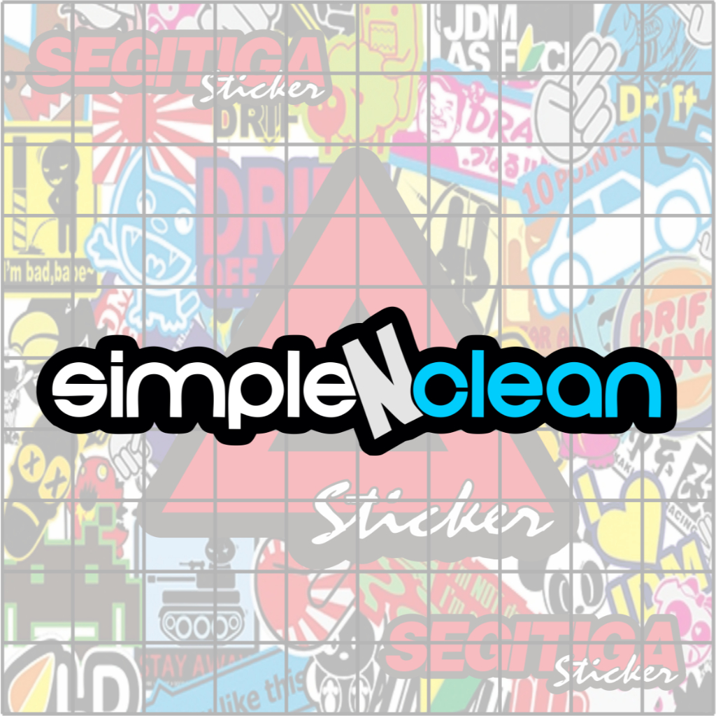 Jual Sticker Simple And Clean Ukuran 9x2.2 Cm | Shopee Indonesia